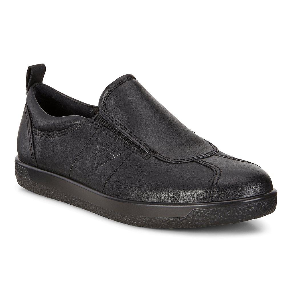 Chaussures Plates Ecco Soft 1 Femme Noir 0175-XPUOI